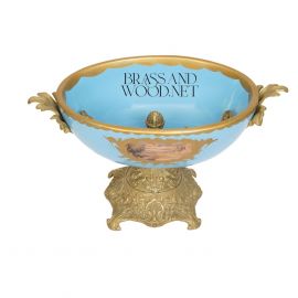 جندنيرة حلوى خزف لون تركواز سماوي - نحاس معتق