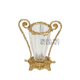 فازة كاس كريستال - نحاس معتق 