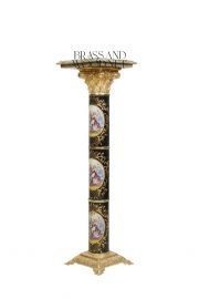 عمود رخام  شوكولاتة في ستيل لون اسود