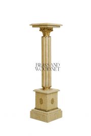 عمود رخام  بيج حلية مدورة 