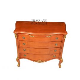 بايوه خشب في نحاس كلاسيك 4 درج - بني 