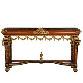 كونسول أنتيك ماركتريه – خشب ونحاس