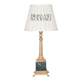 اباجورة رخام طبيعي باللون الأخضر