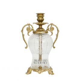 شمعدان كريستال ونحاس (1 شمعة)