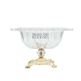 Crystal & Brass Chocolate Platter (Gilded Base)