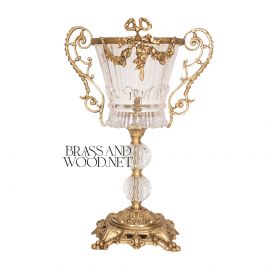 فازة كريستال2 ذراع ( نحاس معتق )