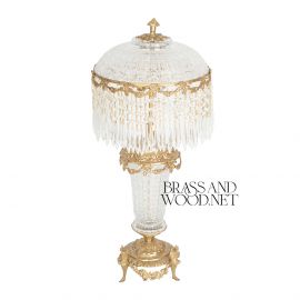 أباجورة شابوه كريستال - نحاس معتق