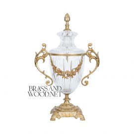 فازة كأس وسط كلاسيك كريستال – نحاس معتق