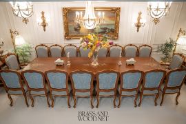 طاوله طعام كامله خشب 18 كرسي