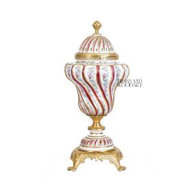 فازة خزف نحاس معتق