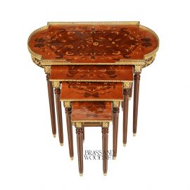 طقم طاولات متداخل معدل رباعي