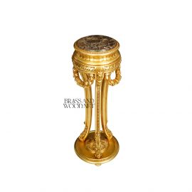 Round Golden Column (Wood & Marble)