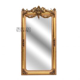  مرآة كلاسيك – إطار خشب ذهبي