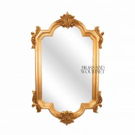 برواز مرآة خشبي –ذهبي