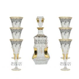 طقم عصير كريستال ونحاس