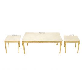 طقم طاولات ابيض