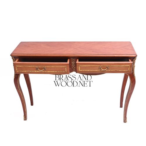 Louis XV Console Table | Marquetry Top & Gilt Brass Mounts