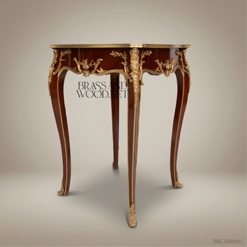 Louis XV Corner Table – Marquetry Top & Gilt Bronze Mounts