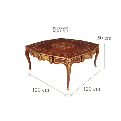 Louis XV Marquetry Coffee Table with Ormolu Mounts