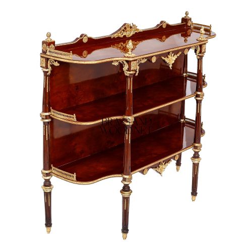 Louis XVI Mahogany & Gilt Bronze Étagère – Open Display Shelf