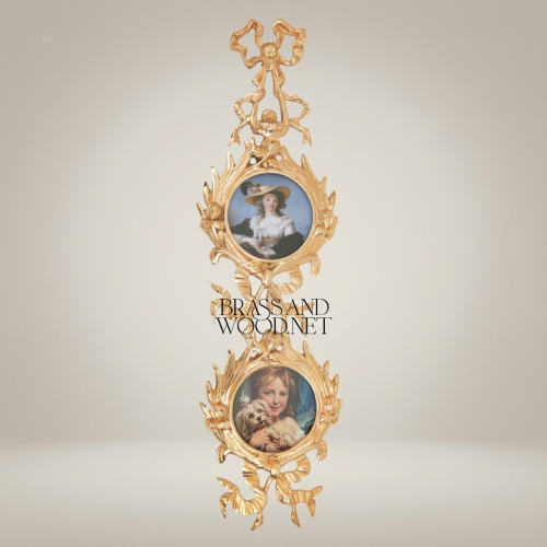 Rococo Brass Wall Photo Frame Set - Cascading Medallion with Ribbon & Acanthus Garland